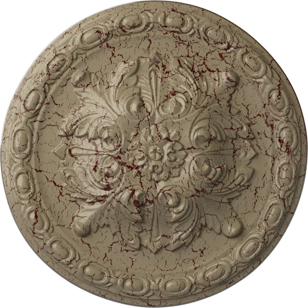 Ekena Millwork Stockport Ceiling Medallion, Hand-Painted Gobi Desert Crackle, 11 3/4"OD x 3/8"P CM12STGDC - main
